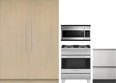 5 Piece Package Includes Refrigerator, Freezer, Range, Microwave And Dishwasher